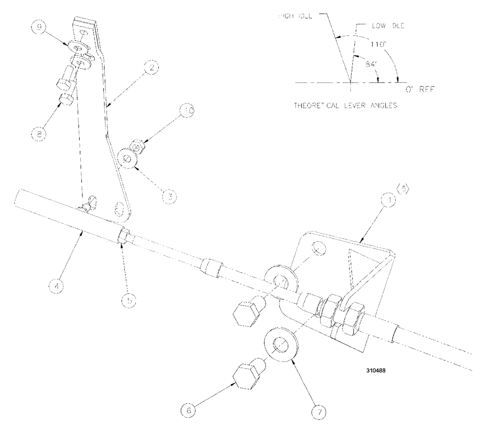 Схема запчастей Case IH SPX3200 - (03-072) - THROTTLE CABLE ASSEMBLY (10) - ENGINE