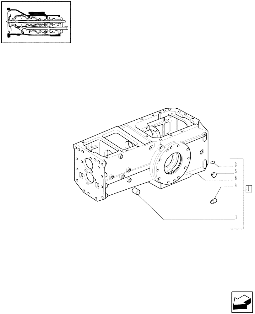 Схема запчастей Case IH JX90 - (1.21.0/01[02]) - (VAR.113-115) 20X12 TRANSMISSION WITH SYNCHRO SHUTTLE AND CREEPER - TRACTOR BODY - C5712 (03) - TRANSMISSION