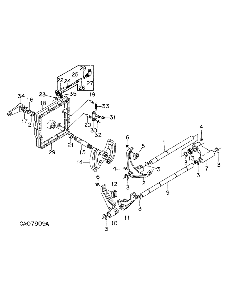 Схема запчастей Case IH 5488 - (07-20) - DRIVE TRAIN, TRANSMISSION CONTROL, INTERNAL SPEED (04) - Drive Train