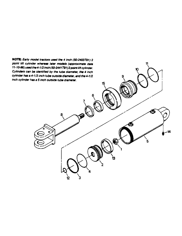 Схема запчастей Case IH 9130 - (10-03) - THREE POINT LIFT CYLINDER Options & Miscellaneous