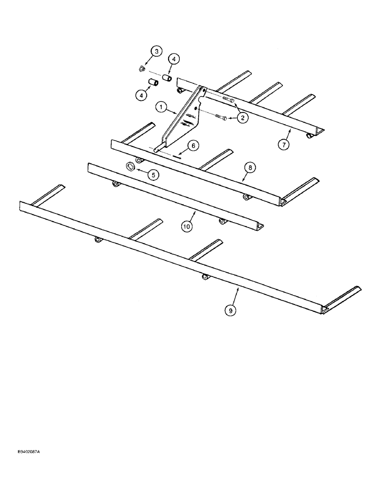 Схема запчастей Case IH 7100 - (9-054) - PRESS WHEEL STONE KICKER AND GANG LEVELER (09) - CHASSIS/ATTACHMENTS