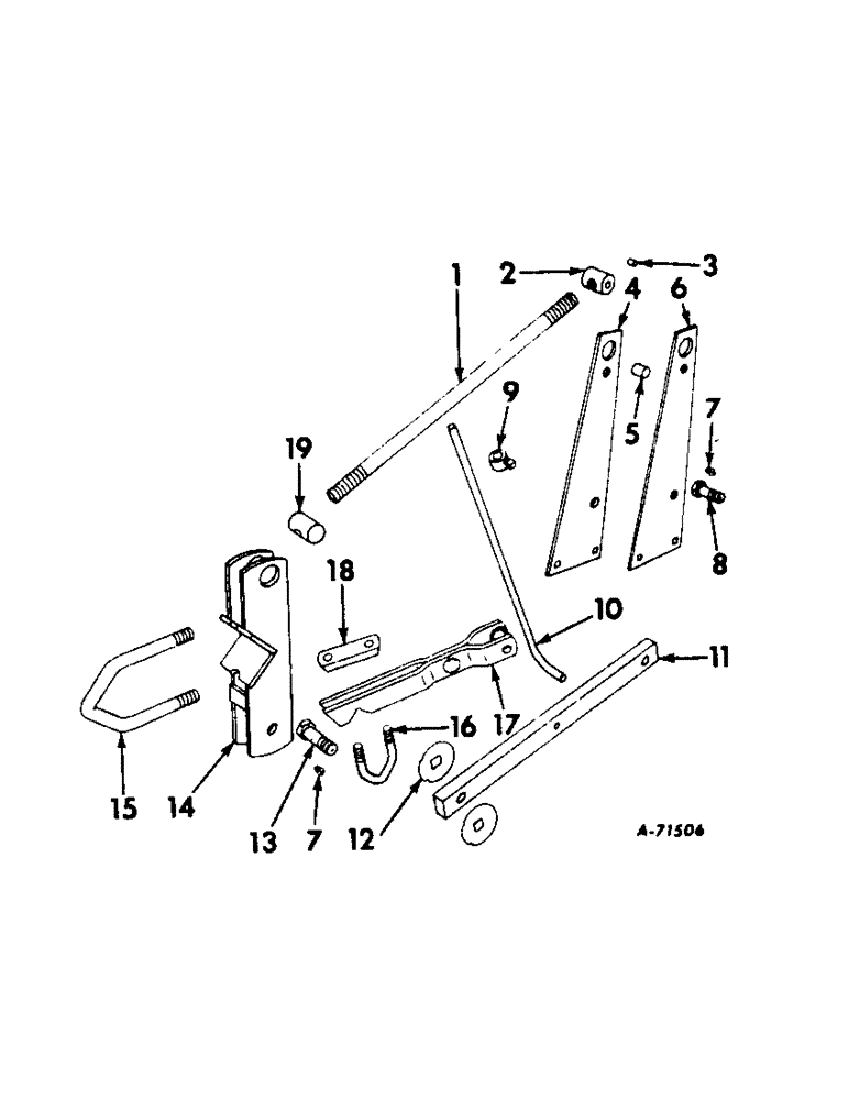 Схема запчастей Case IH 268 - (S-05) - THIRD GANG PARALLEL LINKAGE 