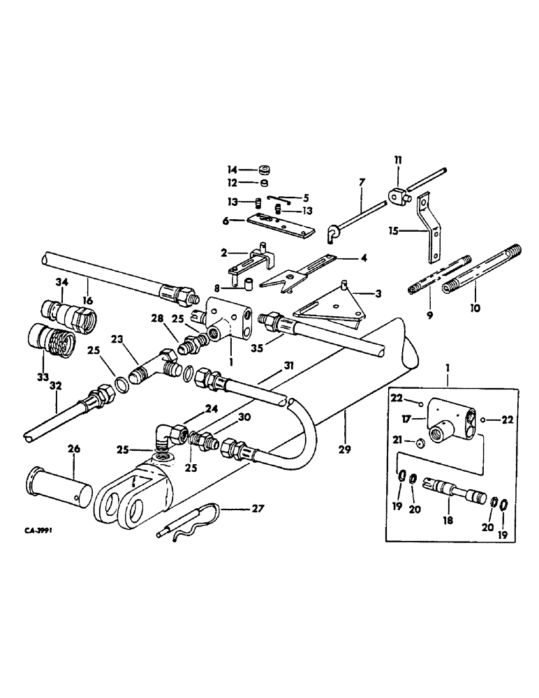 Схема запчастей Case IH 58-SERIES - (P-55) - HYDRAULIC MARKER ALTERNATOR AND CONNECTIONS, FOR 12 ROW MARKER 