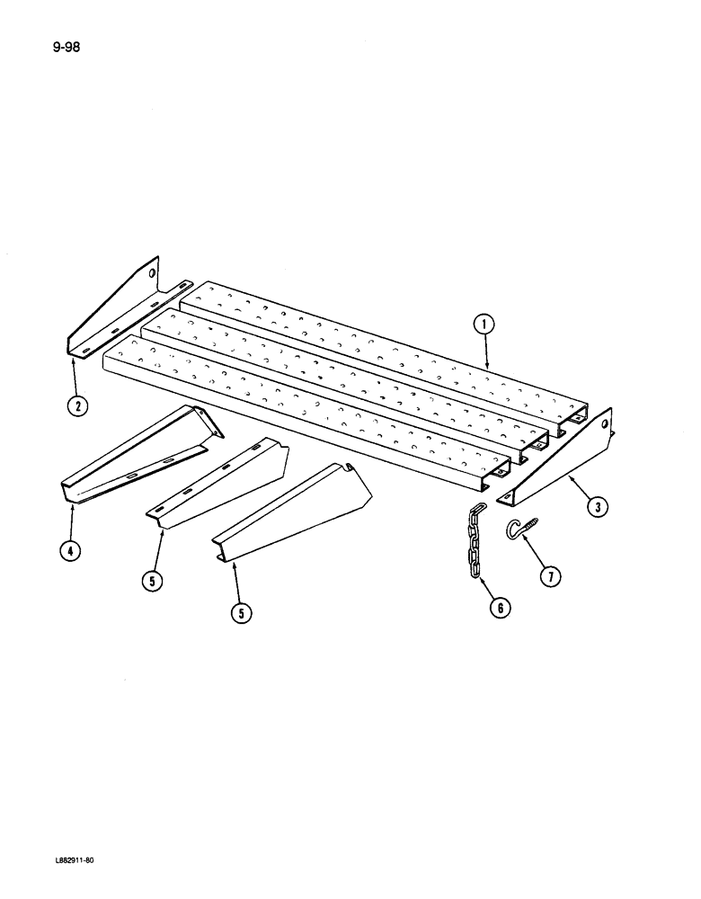 Схема запчастей Case IH 6200 - (9-098) - FOOTBOARD (09) - CHASSIS/ATTACHMENTS