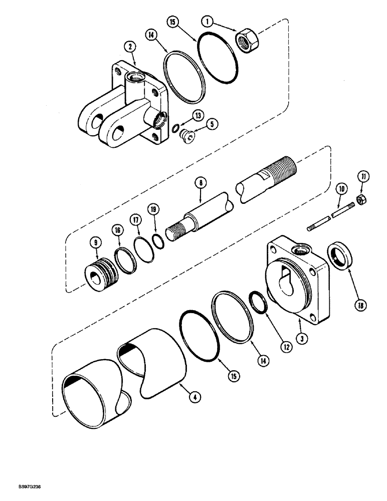 Схема запчастей Case IH 900 - (8-112) - HITCH LINK HYDRAULIC CYLINDER, CYCLO AIR HORIZONTAL FOLDING, ALL ROW SIZES (08) - HYDRAULICS