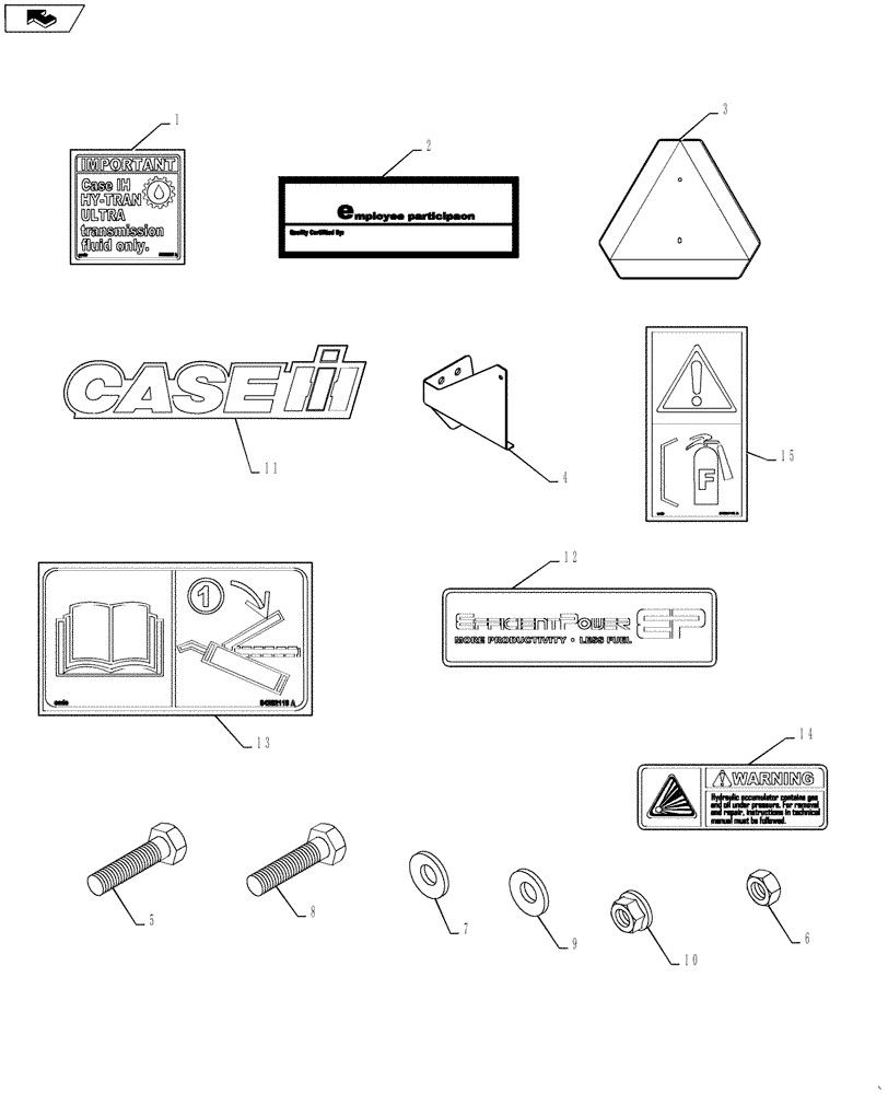 Схема запчастей Case IH STEIGER 350 - (90.108.06) - DECALS - N/A & AUS (90) - PLATFORM, CAB, BODYWORK AND DECALS