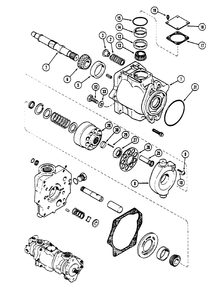 Схема запчастей Case IH 4690 - (8-266) - TRIPLE HYDRAULIC PUMP ASSEMBLY, PISTON PUMP SECTION (08) - HYDRAULICS