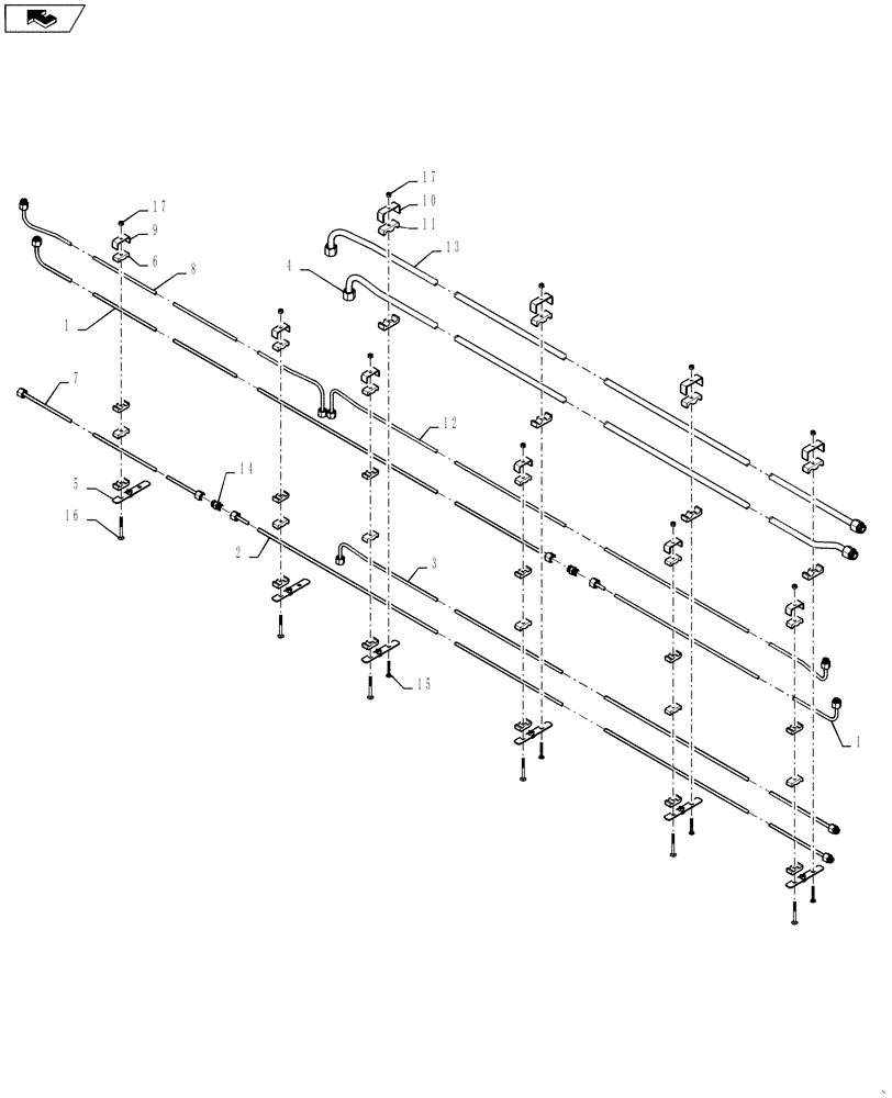 Схема запчастей Case IH 3152 - (35.410.02) - STANDARD HYDRAULIC SYSTEM, 25 FOOT HEADER (35) - HYDRAULIC SYSTEMS