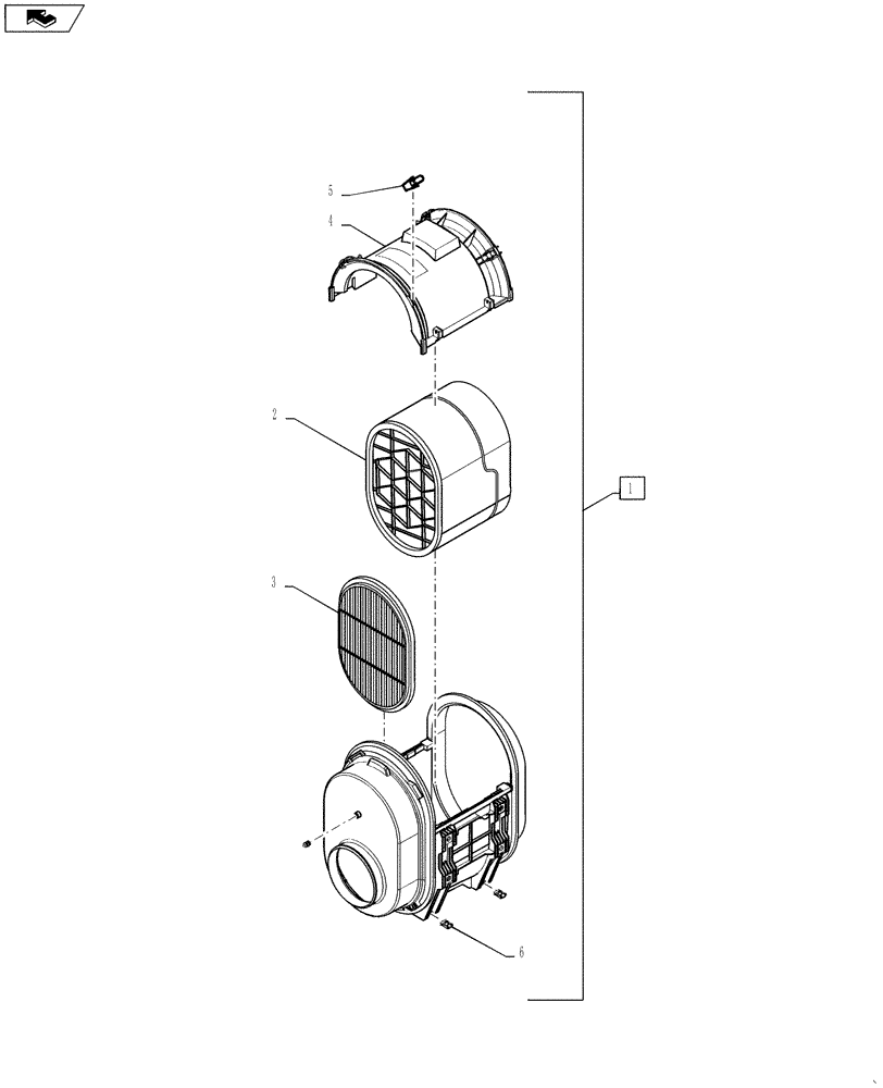 Схема запчастей Case IH 4430 - (10.202.03) - AIR CLEANER (10) - ENGINE