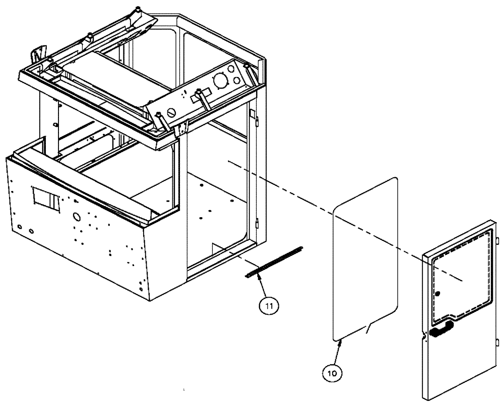 Схема запчастей Case IH FLX4375 - (01-020[01]) - CAB EXTERIOR - DOOR ASSEMBLY (10) - CAB