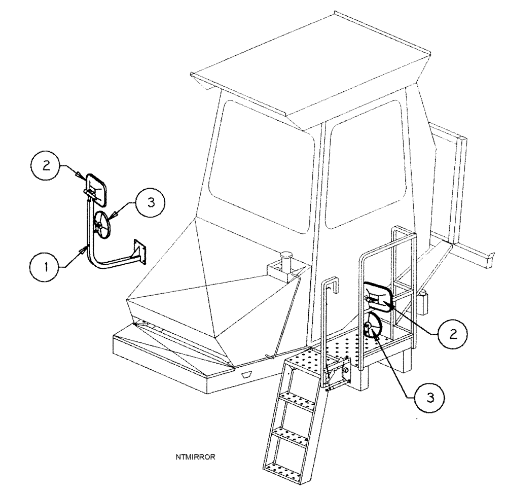 Схема запчастей Case IH SPX2130 - (04-007) - MIRROR ASSEMBLIES Suspension & Frame