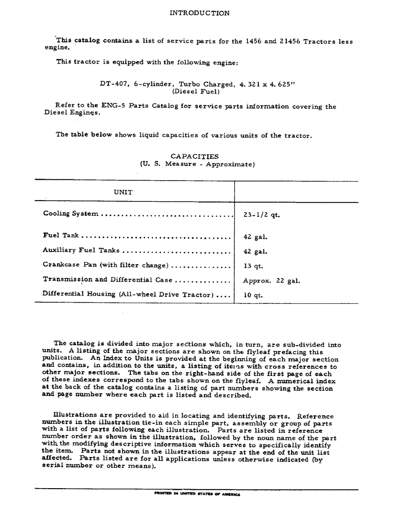 Схема запчастей Case IH 21456 - (00-04) - INTRODUCTION - FLUID CAPACITIES (00) - GENERAL