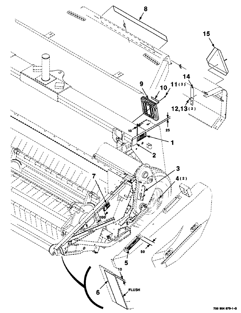 Схема запчастей Case IH SC412 - (9-06) - DECALS AND LOCATION DIAGRAM (HEADER - LEFT) (09) - CHASSIS