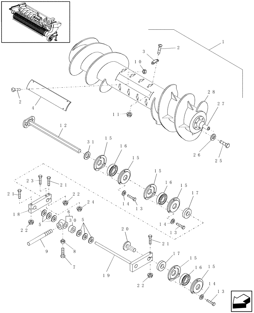 Схема запчастей Case IH HDX10P - (20.05) - AUGER, FEED FINGER (58) - ATTACHMENTS/HEADERS