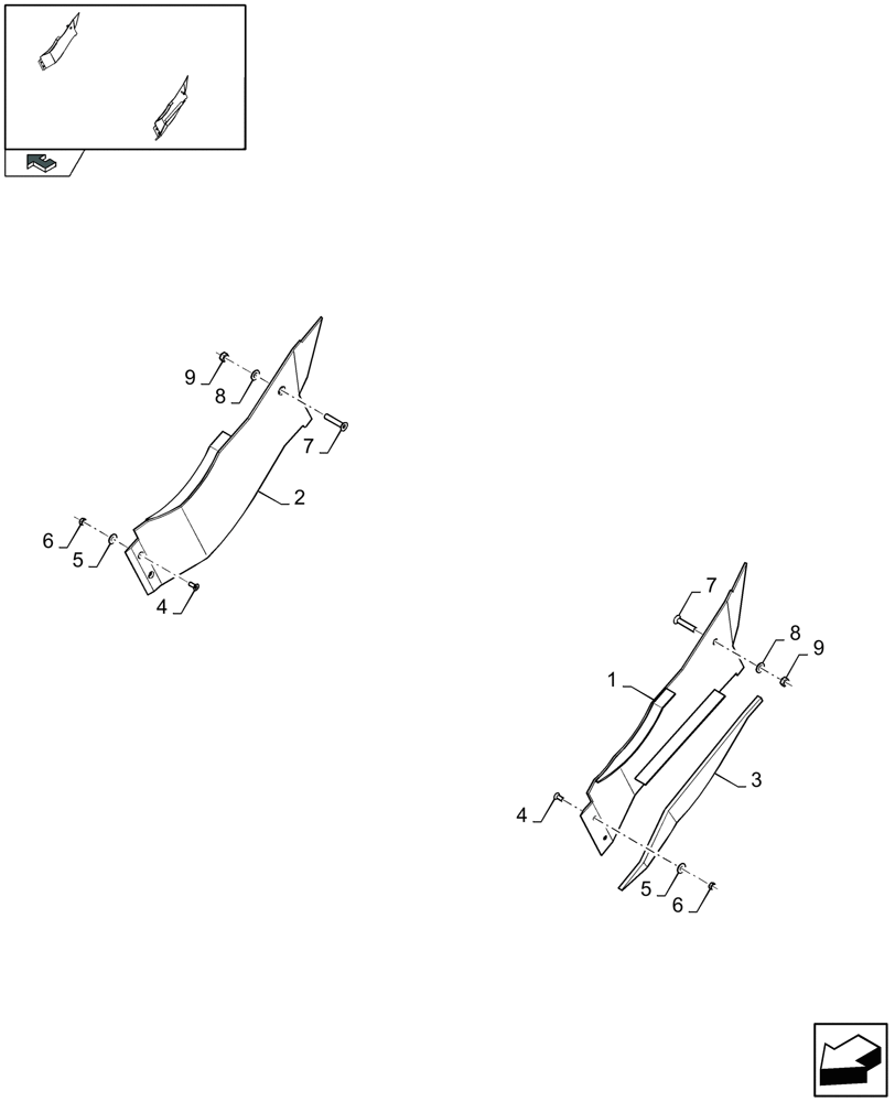 Схема запчастей Case IH LB433R - (13.40[01]) - ROTOR SIDE FILLER PLATES (13) - FEEDER