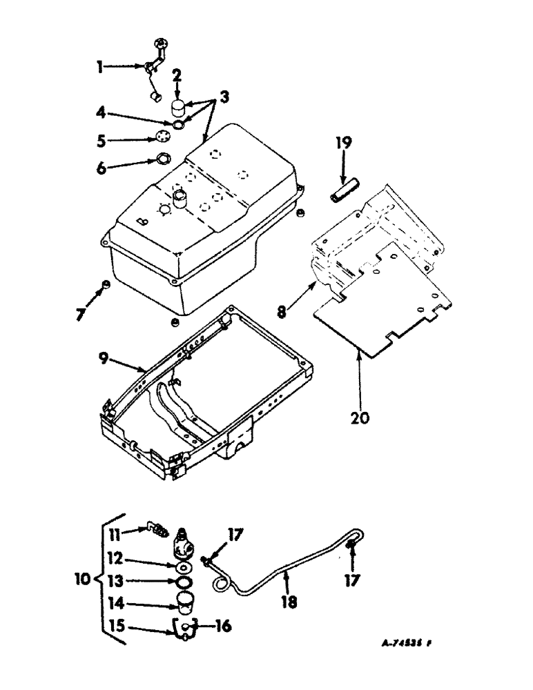 Схема запчастей Case IH 2826 - (12-03) - POWER, FUEL TANK, SUPPORTS AND PIPING, GASOLINE ENGINE TRACTORS Power