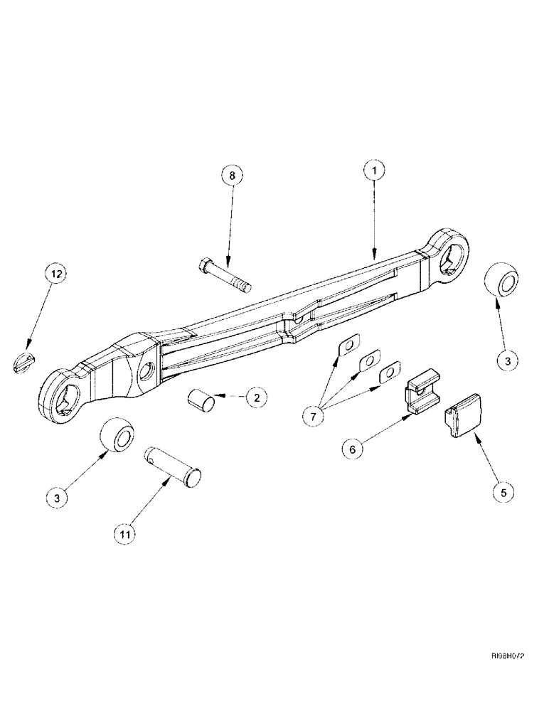 Схема запчастей Case IH MX270 - (9-124) - LOWER LIFT LINKS, HITCH, N.A. ONLY, MX200, MX220, MX240, MX270 (09) - CHASSIS/ATTACHMENTS