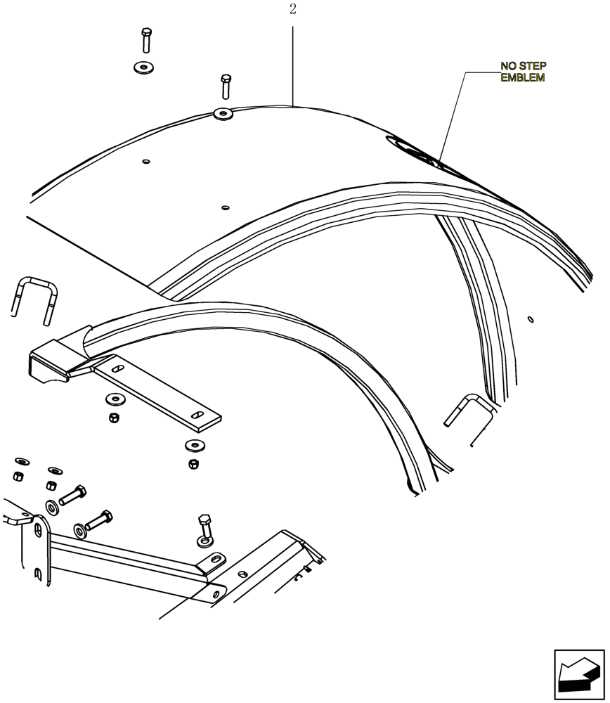 Схема запчастей Case IH SPX3200 - (11-030) - FENDER REPLACEMENT KIT, SHORT Options