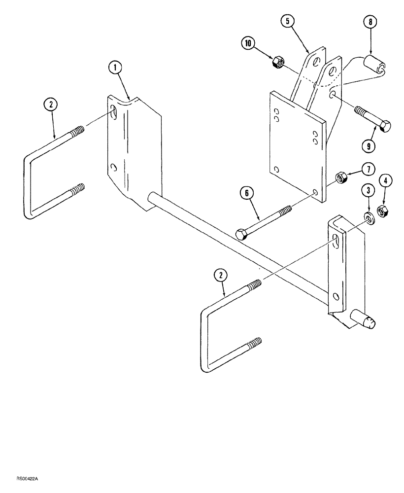 Схема запчастей Case IH 1830 - (09-002) - HITCH PARTS - RIGID FRAME, THREE POINT HITCH - CATAGORY II, 4 ROW WIDE AND 6 ROW NARROW No Description