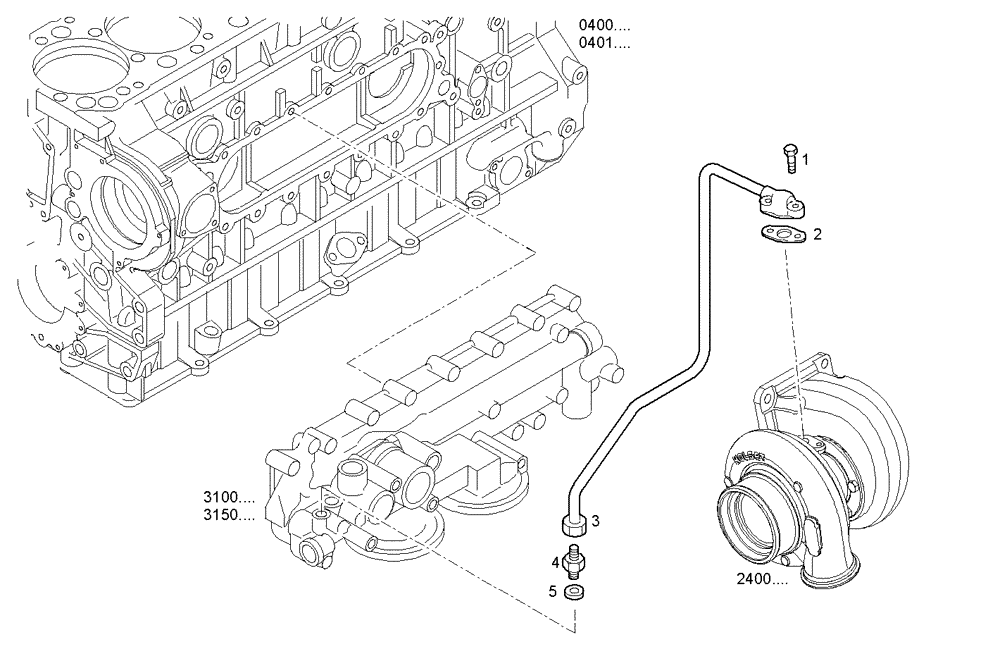 Схема запчастей Case IH F3AE0684K E905 - (3064.020) - OIL DELIVERY LINE 