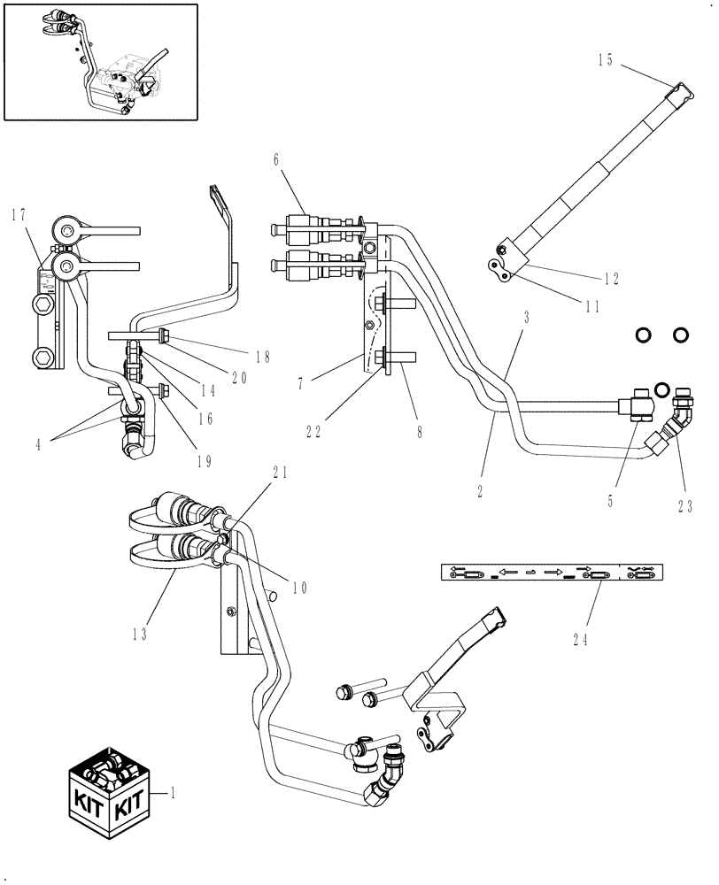 Схема запчастей Case IH FARMALL 60 - (07.10) - REAR REMOTE #1 SELF CENTERING CONTROL - 719933016 (07) - HYDRAULIC SYSTEM