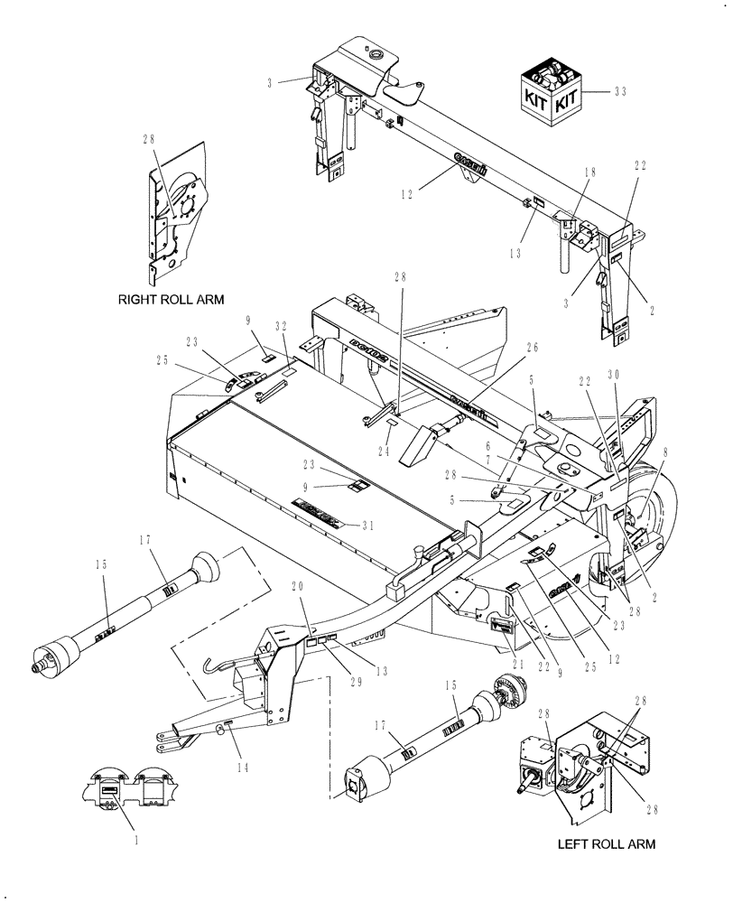 Схема запчастей Case IH DC102F - (08.03) - DECALS (08) - SHEET METAL