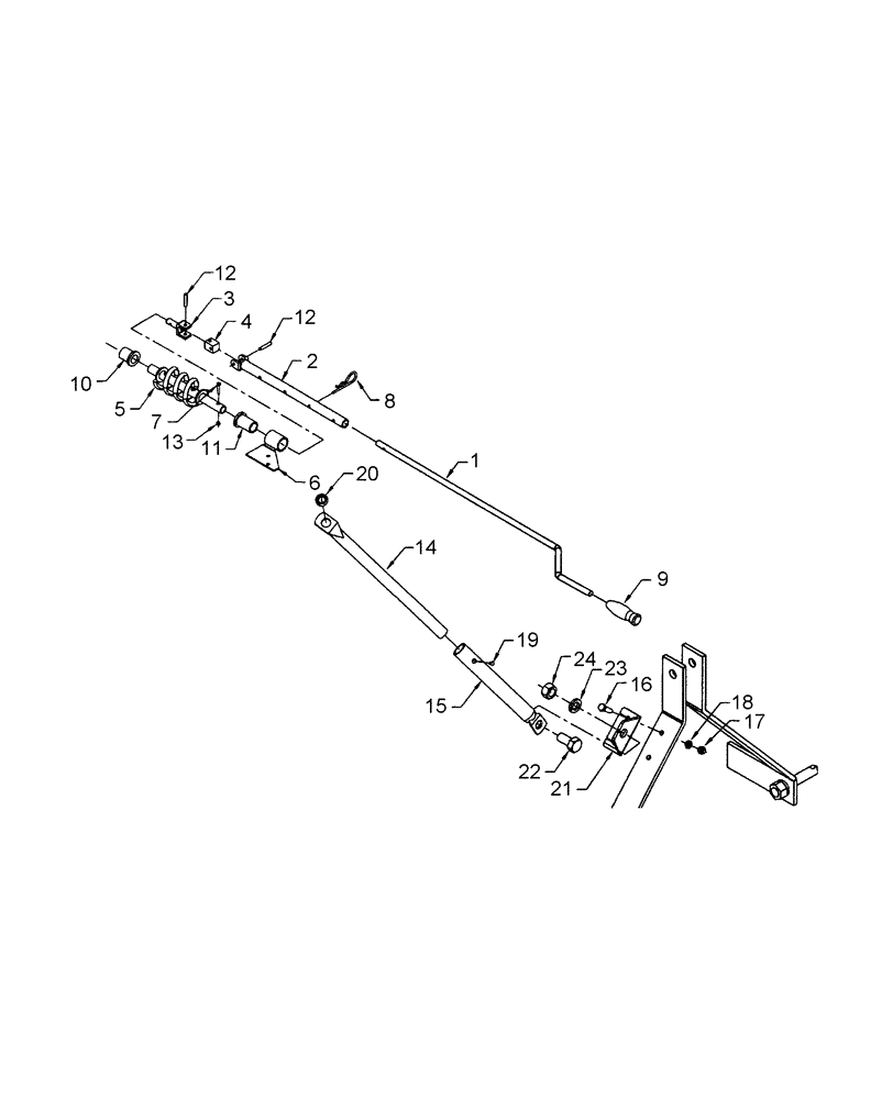 Схема запчастей Case IH BS164R - (112) - MANUAL CHUTE ROTATION - 715343006 