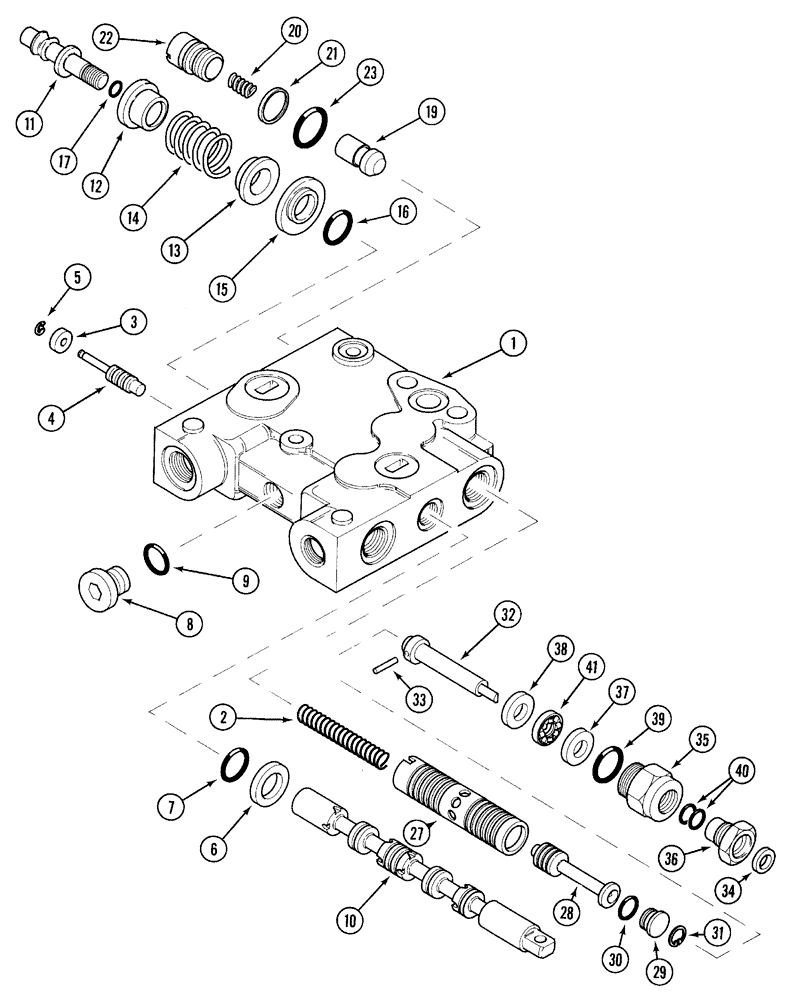 Схема запчастей Case IH 5120 - (8-60) - HYDRAULIC, REMOTE VALVE ASSEMBLY, WITH TWO CHECKS (08) - HYDRAULICS