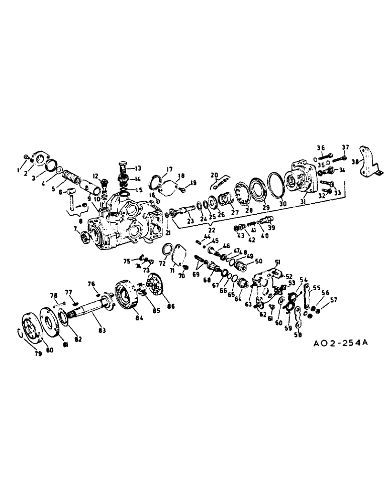 Схема запчастей Case IH 884 - (12-42) - FUEL INJECTION PUMP, BOSCH CR PUMP, ENGINE SERIAL NO. 053570 AND ABOVE Power