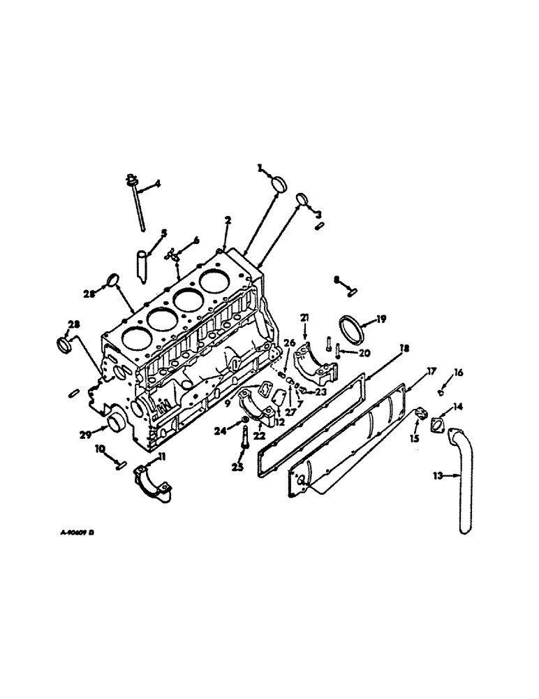 Схема запчастей Case IH C-157 - (J-08) - CRANKCASE AND RELATED PARTS 