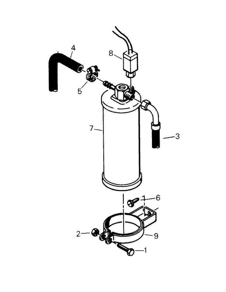 Схема запчастей Case IH KM-325 - (03-08) - RECEIVER DRIER AND MOUNTING (03) - Climate Control