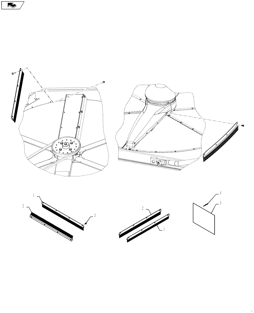 Схема запчастей Case IH 5130 - (88.230.05) - KIT, STATIONARY AIR SCREEN BRUSH (88) - ACCESSORIES