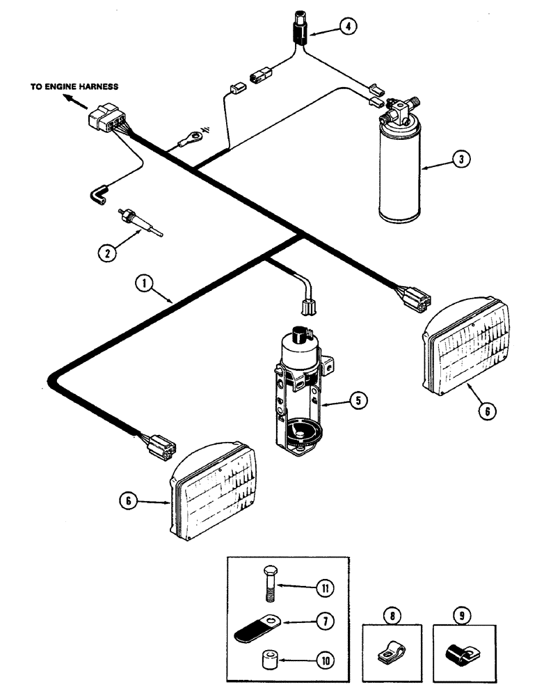 Схема запчастей Case IH 2290 - (4-100) - FORWARD COMPONENT HARNESS (04) - ELECTRICAL SYSTEMS