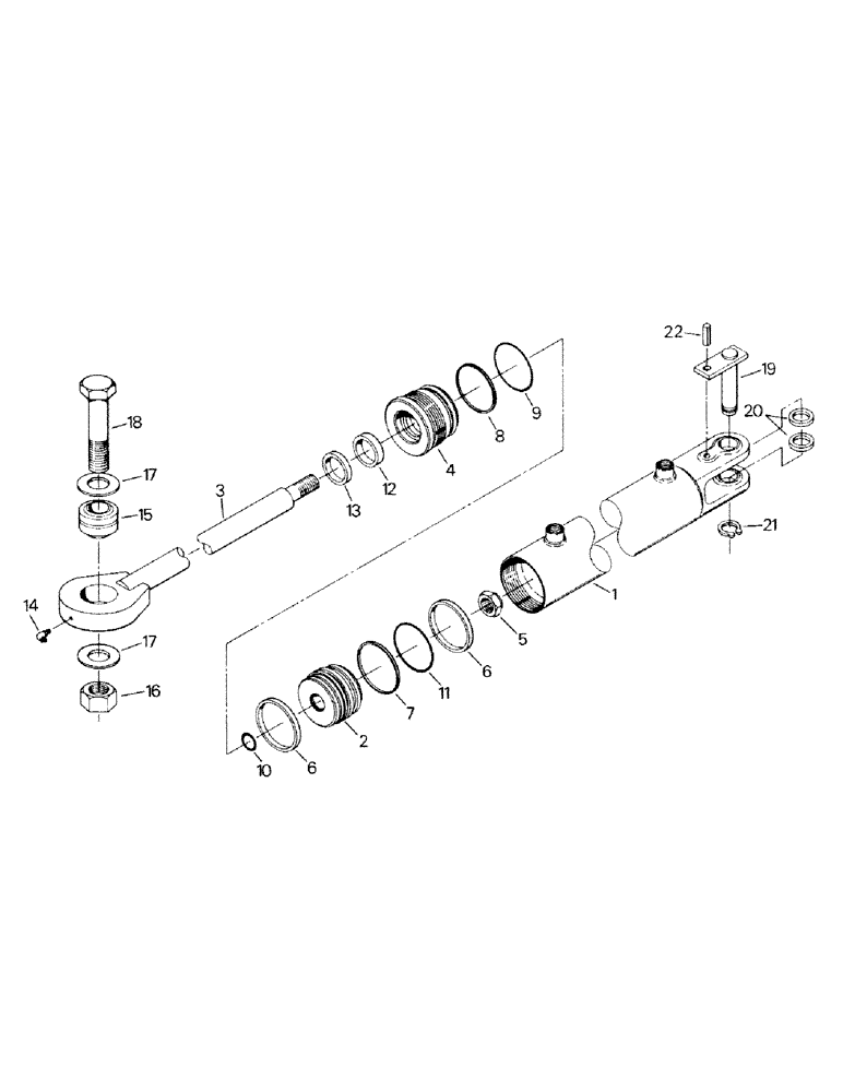 Схема запчастей Case IH SM-325 - (08-19) - STEERING CYLINDER ASSEMBLY, LATER STYLE, ASN 4164, 8-17-84 (07) - HYDRAULICS