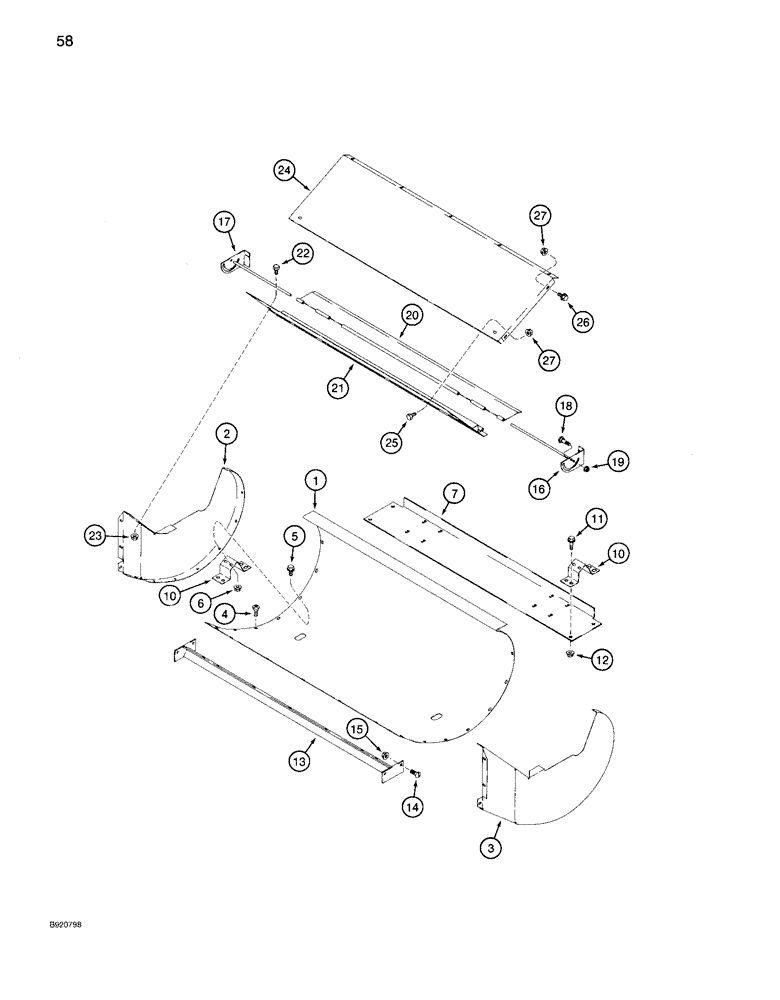 Схема запчастей Case IH 1640 - (58) - FAN HOUSING, EXTENDED LENGTH CLEANING SYSTEM (74) - CLEANING