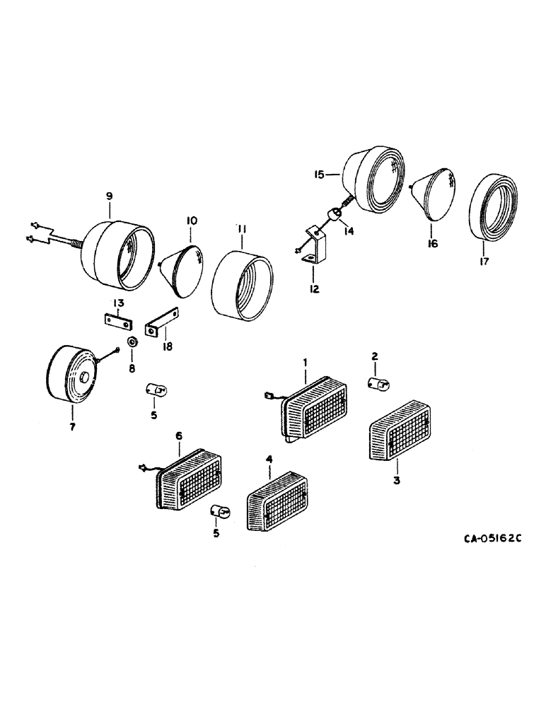 Схема запчастей Case IH 1460 - (08-25) - ELECTRICAL, LIGHTS AND MOUNTING (06) - ELECTRICAL