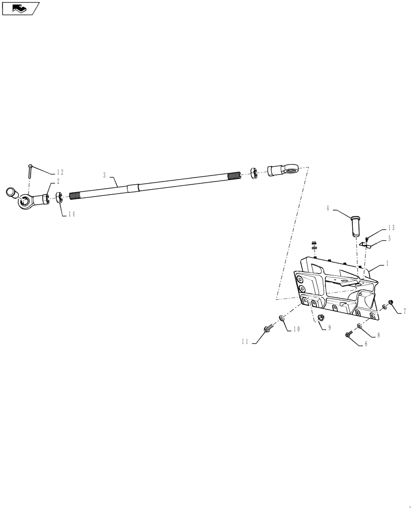 Схема запчастей Case IH 7230 - (80.180.04) - UNLOAD TENSION ROD ASSY (80) - CROP STORAGE/UNLOADING