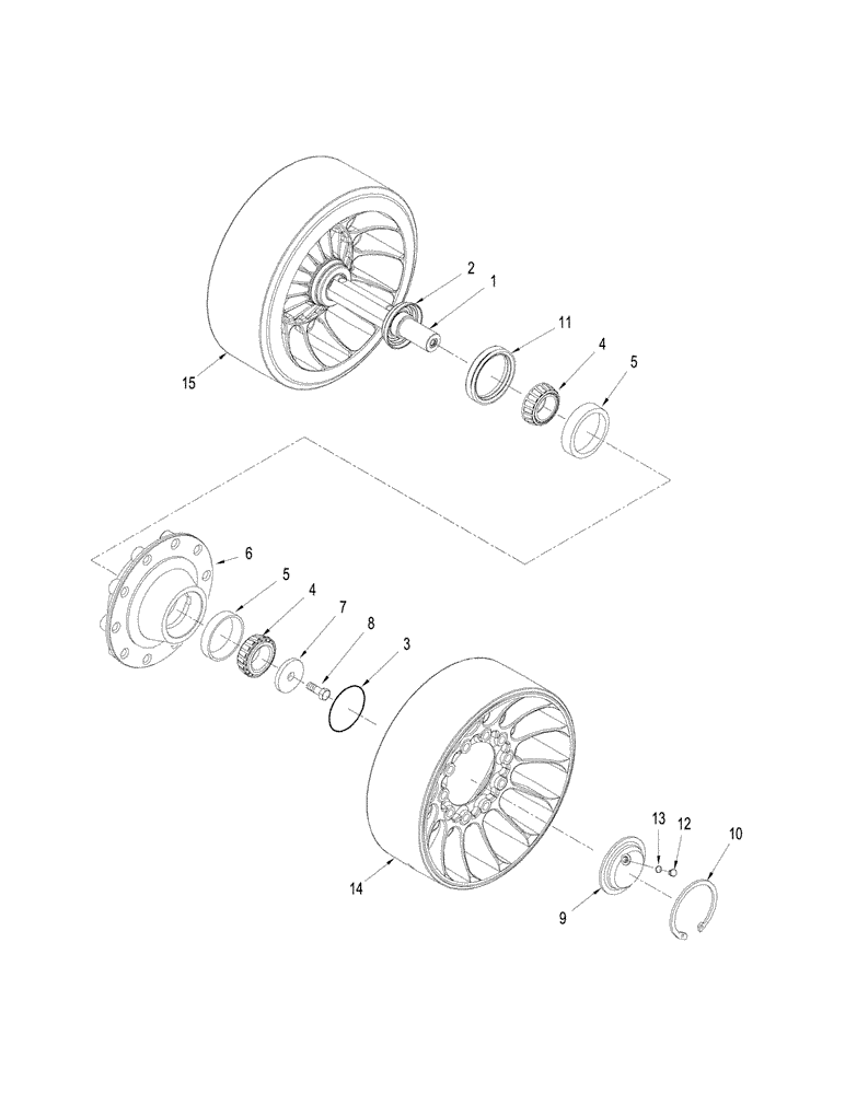 Схема запчастей Case IH STX500 - (06-12[01]) - AXLE ASSEMBLY - REAR IDLER, QUADTRAC TRACTOR, ASN JEE0107427 (06) - POWER TRAIN