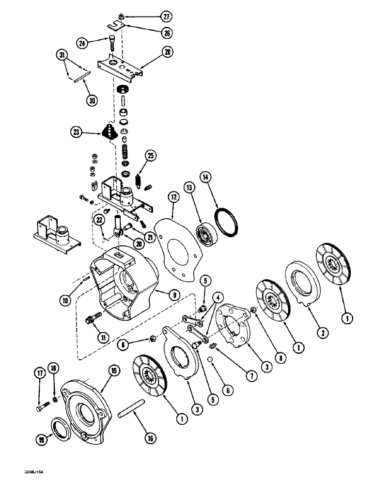 Схема запчастей Case IH 1660 - (7-04) - MASTER BRAKES (5.1) - BRAKES