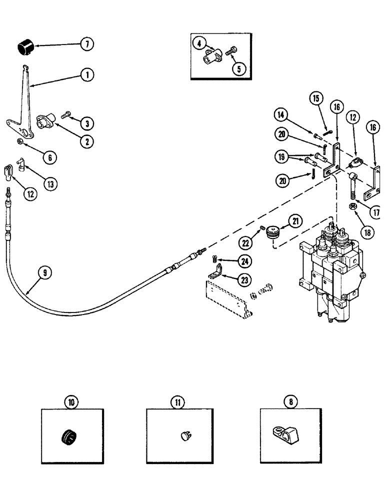 Схема запчастей Case IH 2090 - (8-398) - REMOTE HYDRAULICS, REMOTE ATTACHMENT, NUMBER TWO CIRCUIT (08) - HYDRAULICS