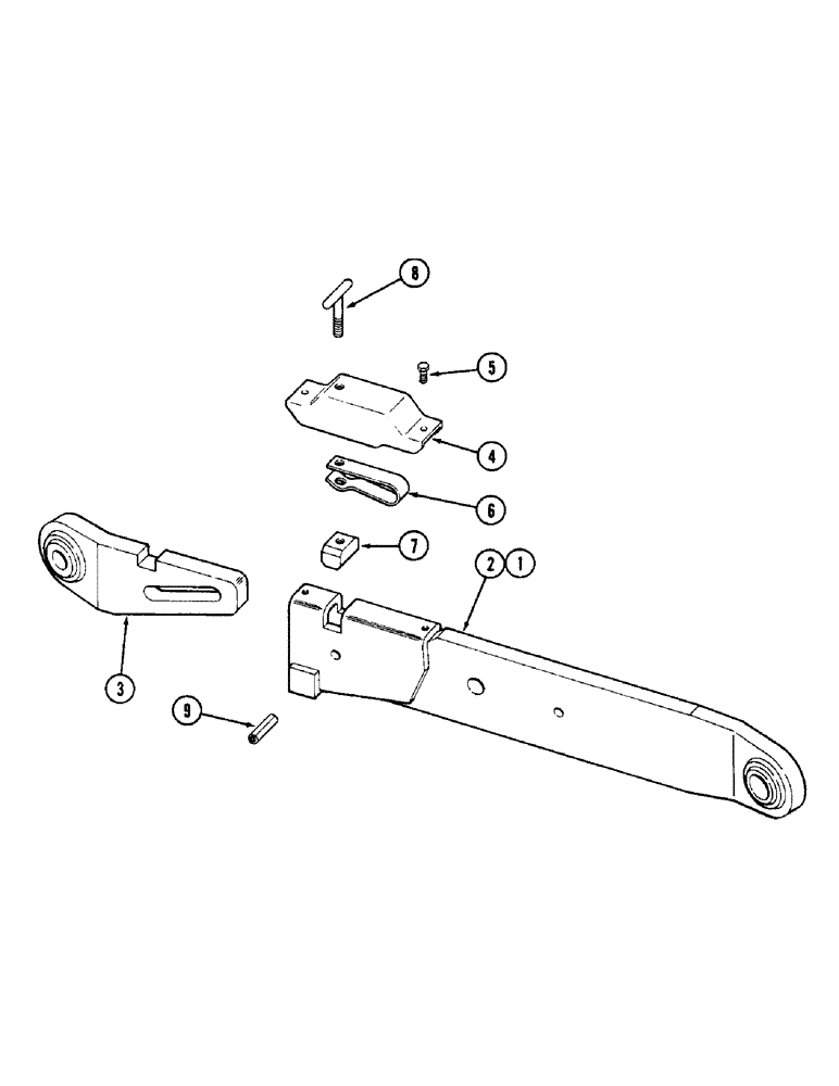 Схема запчастей Case IH 2090 - (9-484) - HITCH DRAFT ARMS, TELESCOPING (09) - CHASSIS/ATTACHMENTS