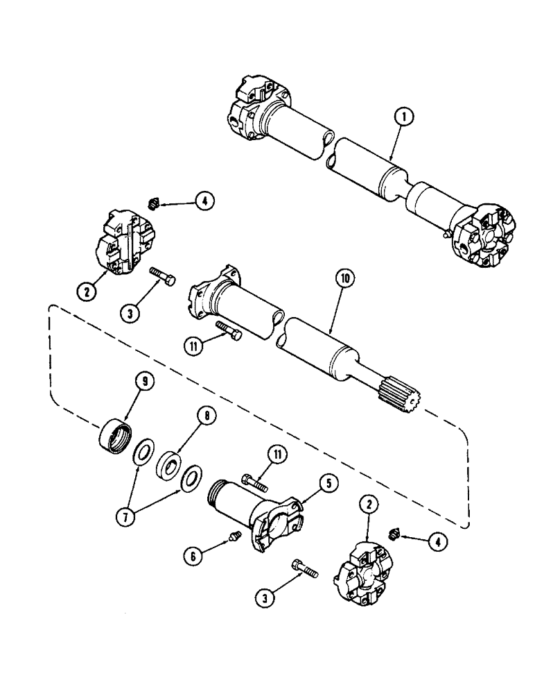 Схема запчастей Case IH 2870 - (210) - REAR AXLE DRIVE SHAFT (06) - POWER TRAIN