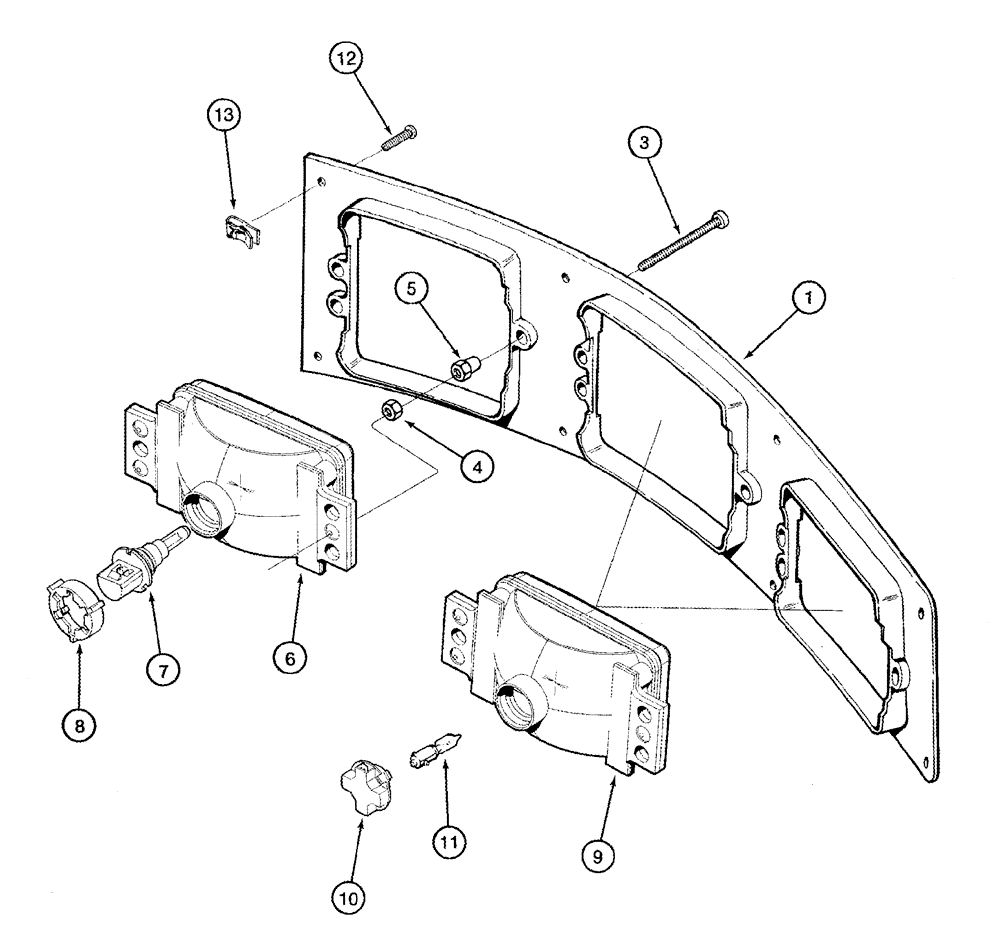 Схема запчастей Case IH 2366 - (04-31) - LAMP ASSY - DRIVE AND FLOOD (06) - ELECTRICAL