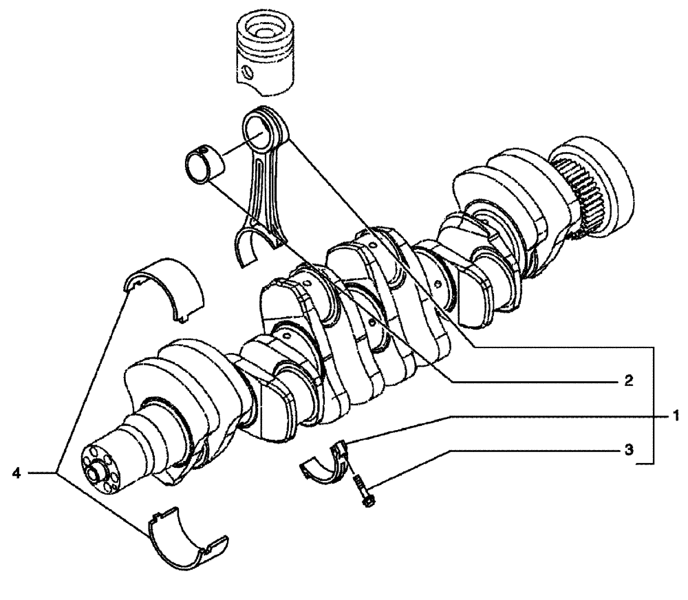 Схема запчастей Case IH SPX3320 - (03-032) - CONNECTING ROD (01) - ENGINE