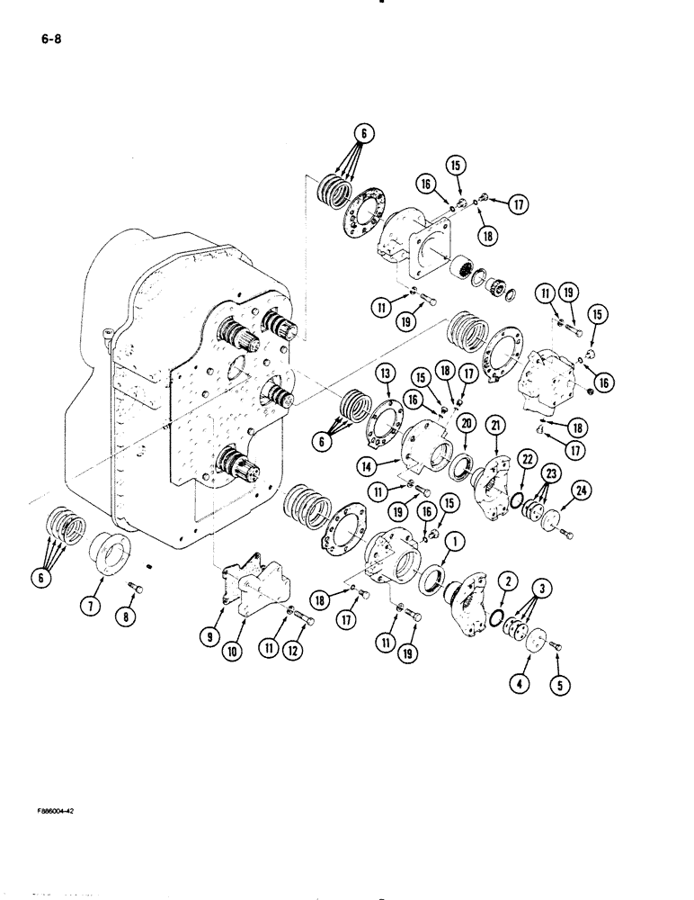 Схема запчастей Case IH 9130 - (6-08) - TRANSMISSION (06) - POWER TRAIN