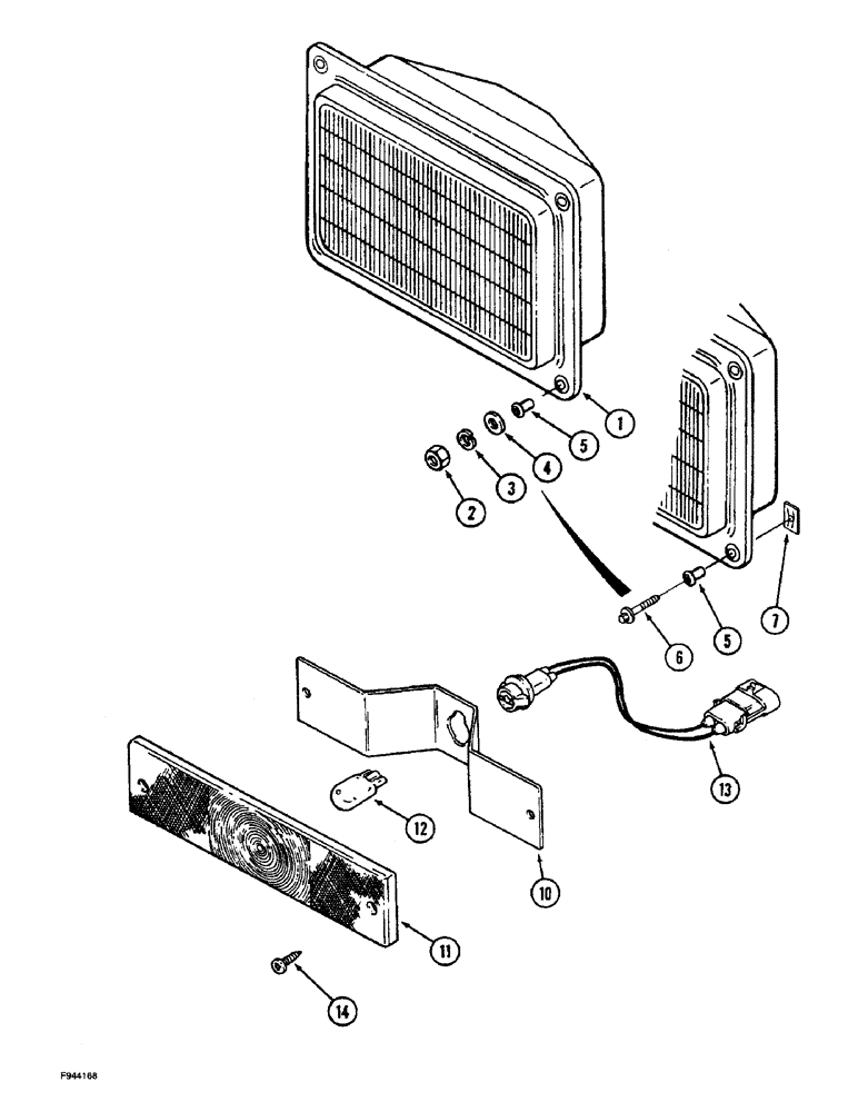 Схема запчастей Case IH 9270 - (4-062) - LAMPS, P.I.N. JCB0028400 & AFTER, HEAD LAMP ASSEMBLY (04) - ELECTRICAL SYSTEMS