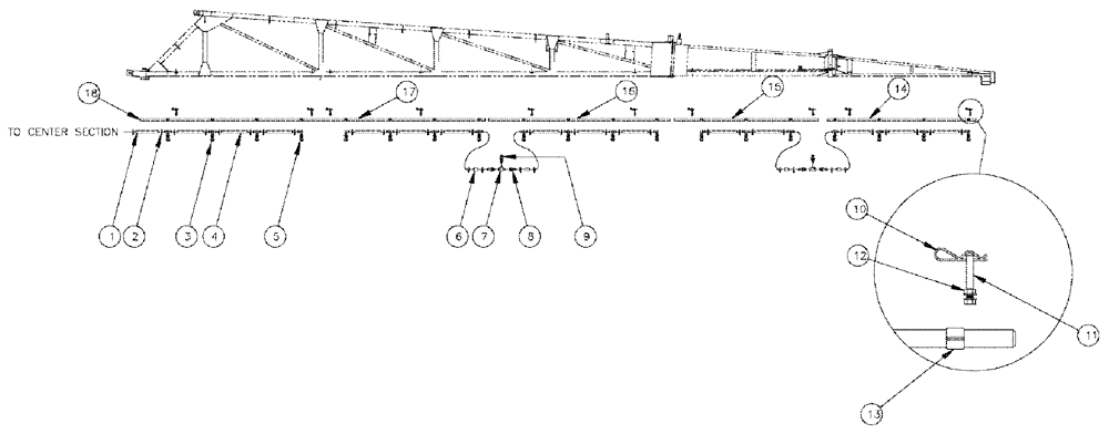 Схема запчастей Case IH 3185 - (09-038) - 75 RH/LH, 3 - BOOM SHUTOFF, 20" NOZZLE SPACING Liquid Plumbing