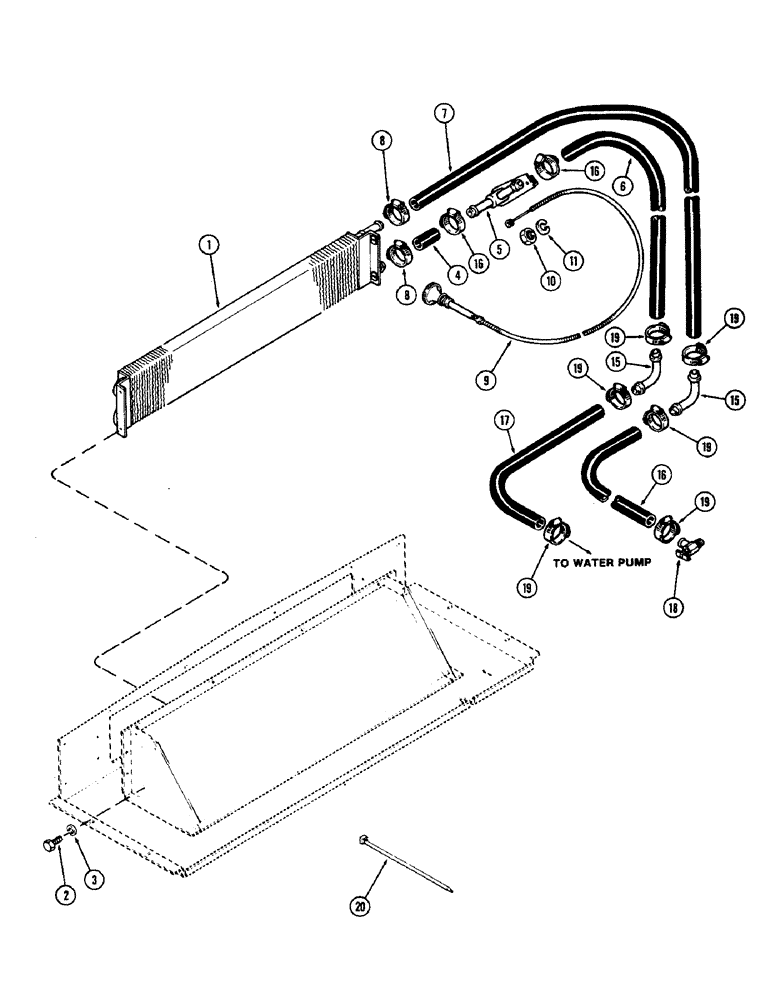 Схема запчастей Case IH 2870 - (404) - CAB, HEATER CORE AND LINES (09) - CHASSIS/ATTACHMENTS