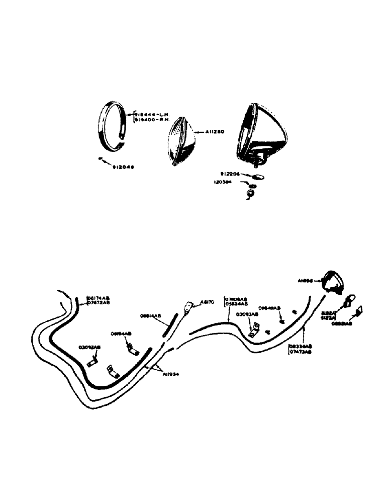 Схема запчастей Case IH 700 - (086) - PARTS FOR SIDE MOUNTED LAMPS (04) - ELECTRICAL SYSTEMS