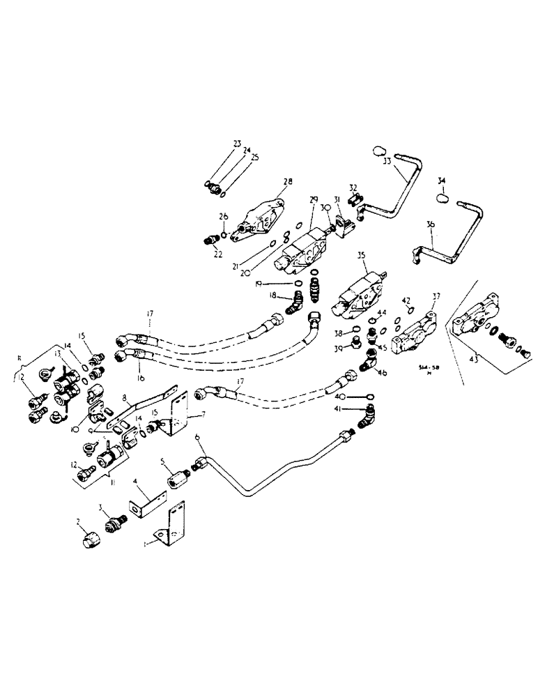 Схема запчастей Case IH 2400 - (10-20) - AUXILIARY VALVES (07) - HYDRAULICS